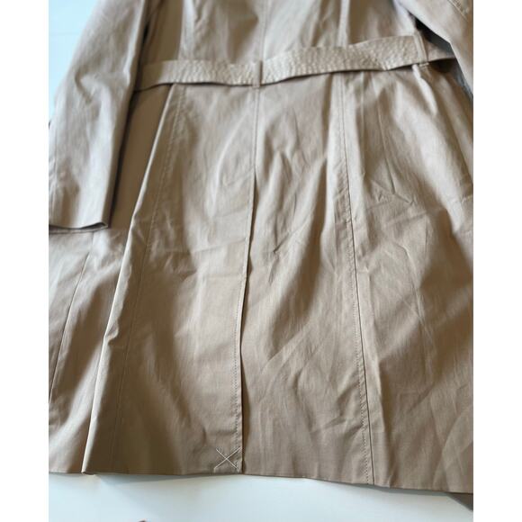 Talbots Double Breasted Trench Coat NWOT Sz M Belted Lined Tan Classic Timeless - Picture 11 of 15